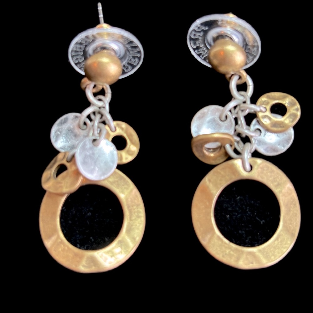 NWOT Premier Designs Gold & Silver Dangle Earrings